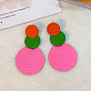 3-Round Alloy Dangle Stud Earrings FS-WG460DD-12-1