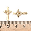 Brass Micro Pave Clear Cubic Zirconia Pendants KK-B160-04G-3