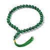 Synthetic Malachite Beads Stretch Bracelets BJEW-A025-01B-1