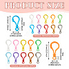 100Pcs 20 Styles Opaque Solid Color Bulb Shaped Plastic Push Gate Snap Keychain Clasp Findings KY-TA0001-58-4