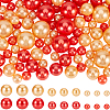 150Pcs 4 Styles ABS Plastic Imitation Pearl Beads OACR-SP0001-68-6