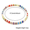 Vintage Bohemian Glass Tila Beaded Beach Stretch Tile Bracelets OP4703-5-2