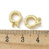 Brass Clear Cubic Zirconia Fold Over Clasps KK-A236-14G-2