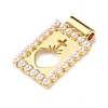 Brass & Plastic Pearl Pendants KK-L269-01G-01-2