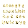 Rack Plating Brass Balloon Letter Pendants KK-C050-01G-1