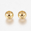 Environment Brass European Beads KK-P120-03G-2