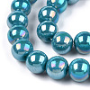 Electroplate Opaque Glass Beads Strands GLAA-T032-P4mm-AB13-3