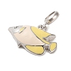 Rhodium Plated 925 Sterling Silver Enamel European Dangle Charms LS-STER-P062-01A-06-2