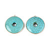 Dyed ynthetic Turquoise Donut Big Pendants TURQ-T004-21-1