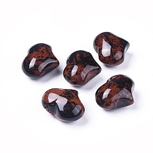Natural Mahogany Obsidian Heart Love Stone G-F659-A30