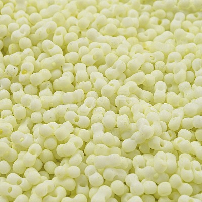 Macaron Color Opaque Frosted Glass Seed Beads SEED-K009-12B-15-1