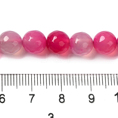 Dyed & Heated Natural Agate Beads Strands G-P539-D01-06-1