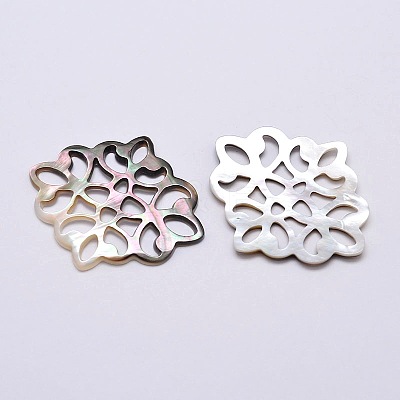 Black Lip Shell Pendants SSHEL-E549-04-1