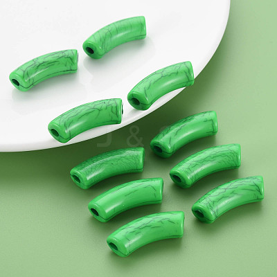 Opaque Crackle Acrylic Beads MACR-S372-001N-007-1