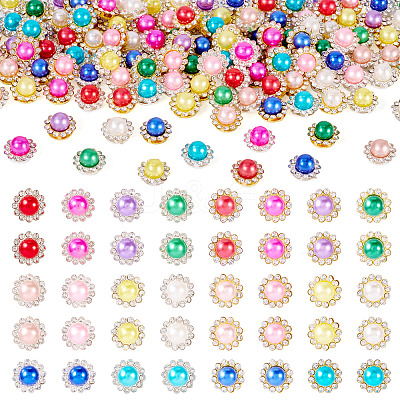 200Pcs 20 Colors Alloy Rhinestone Cabochons FIND-TA0006-32-1