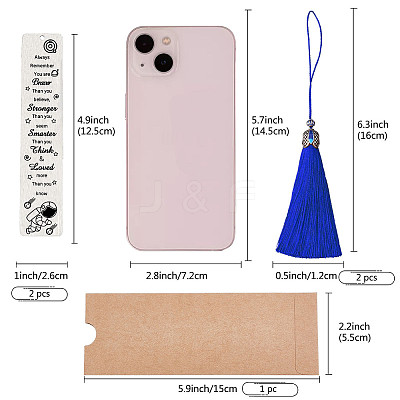 DIY Rectangle Bookmark Making Kits DIY-CP0006-84H-1