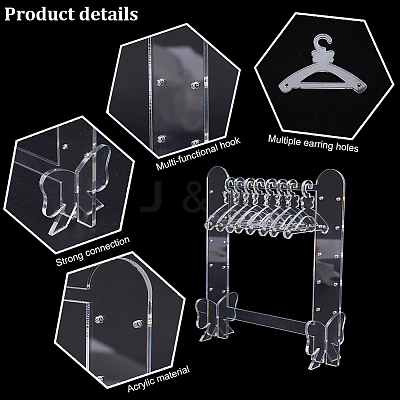 1 Set Acrylic Earring Display Stands EDIS-CP0001-13-1