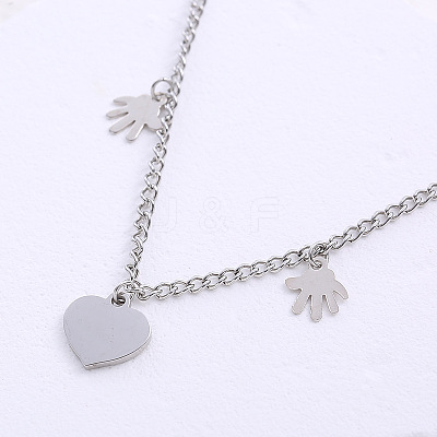 Minimalist Stainless Steel Charm Bracelets UF7886-1