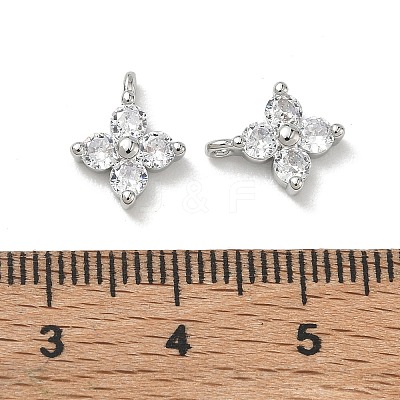 SHEGRACE Brass Cubic Zirconia Charms X-XGRQ4H448-680P-A-1