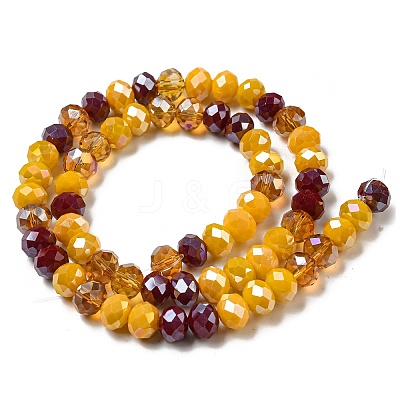 Glass Beads Strands EGLA-A034-M8mm-22-1