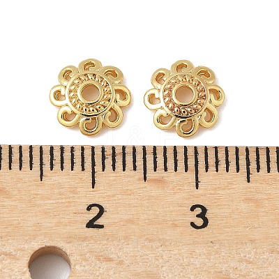 Brass Bead Caps KK-V015-09G-01-1
