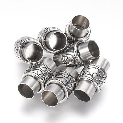 304 Stainless Steel Magnetic Clasps with Glue-in Ends STAS-F123-05AS-1