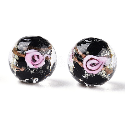 Luminous Handmade Gold Sand Lampwork Beads LAMP-T021-03L-1