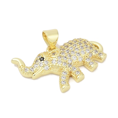 Brass Micro Pave Cubic Zirconia Pendants KK-D317-130G-1