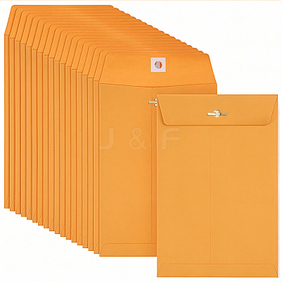 50Pcs Kraft Paper Clasp Envelopes for Storing AJEW-CP0009-98A-1