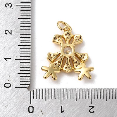 Brass Micro Pave Cubic Zirconia Pendants KK-K358-01A-G-1
