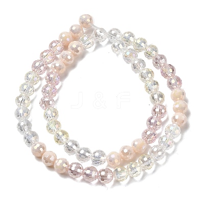 Electroplate Glass Beads Strands EGLA-D300-06-6mm-20-1