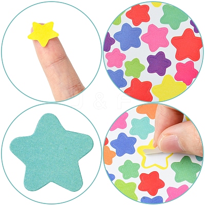 4 Bags Star Pattern DIY Paper Picture Stickers AJEW-FS0001-16-1