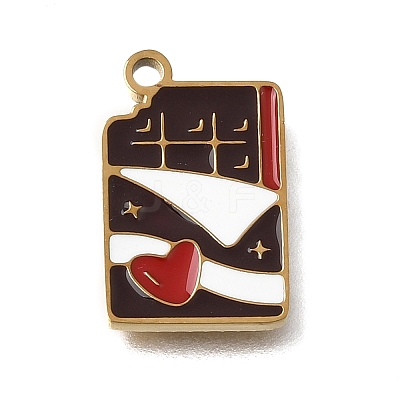 304 Stainless Steel Enamel Pendants SA-CBAA2E4-06C-G-1