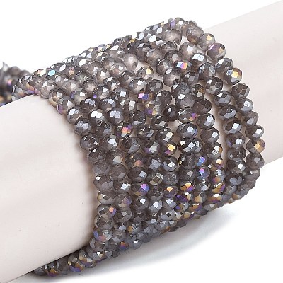 Baking Electroplate Glass Beads Strands X-DGLA-A039-J2MM-B06-1