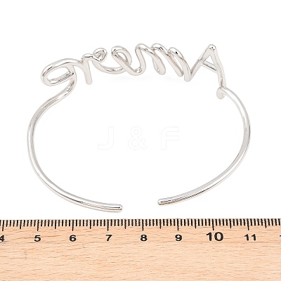 Amour Brass Open Cuff Bangles BJEW-F528-03P-1