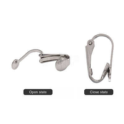 Tarnish Resistant 304 Stainless Steel Clip-on Earring Findings LS-X-STAS-G081-63P-1
