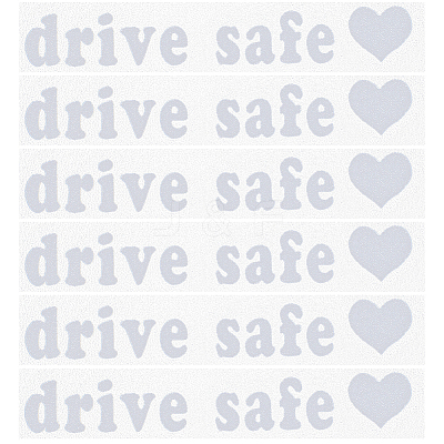 Laser PVC Drive Safe Self Adhesive Car Stickers STIC-WH0013-09A-1