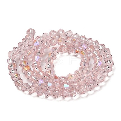 Transparent Electroplate Glass Beads Strands GLAA-F029-3mm-D26-1