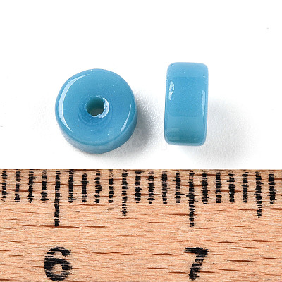 Opaque Solid Color Glass Beads X1-GLAA-N007-6x3mm-A03-1
