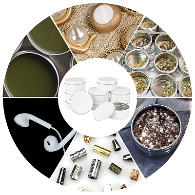 Round Aluminium Tin Cans CON-WH0079-13D-1