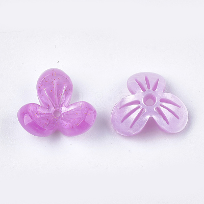 Cellulose Acetate(Resin) Bead Caps X-KK-S161-04D-1