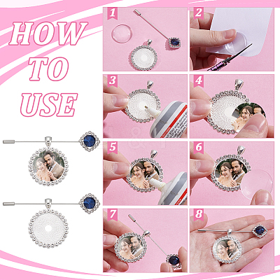 DIY Wedding Lapel Pins Making Kits DIY-UN0007-85-1