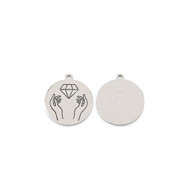 304 Stainless Steel Pendants STAS-CJC0003-33-1