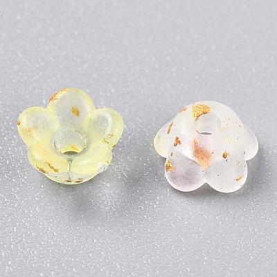 Frosted Transparent Acrylic Beads OACR-N137-72F-1
