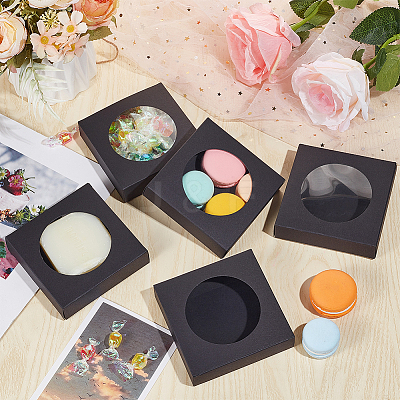 Cube Kraft Paper Storage Gift Boxes CON-WH0095-101C-02-1