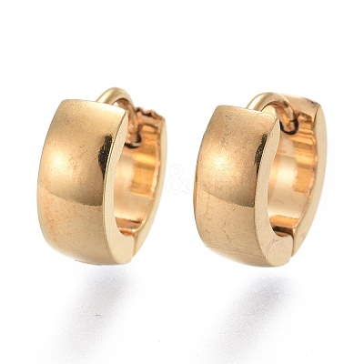 304 Stainless Steel Huggie Hoop Earrings EJEW-L252-035A-G-1