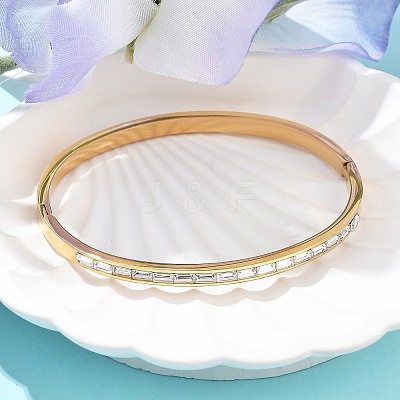 304 Stainless Steel Rhinestone Bangles for Women BJEW-Z092-08G-1