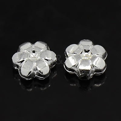 Plating Plastic Acrylic Flower Spacer Beads LS-X-PACR-L004-05S-1