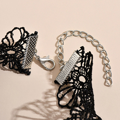 Alloy with Glass Rose Flower Lace Anklets for Women FS-WG36F6D-01-1
