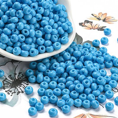 Imitation Jade 3/0 Glass Seed Beads SEED-Z001-A-B18-1